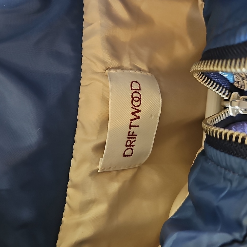 Patchwork Sherpa Jacket - Blue and Cream - Picture 2 of 7